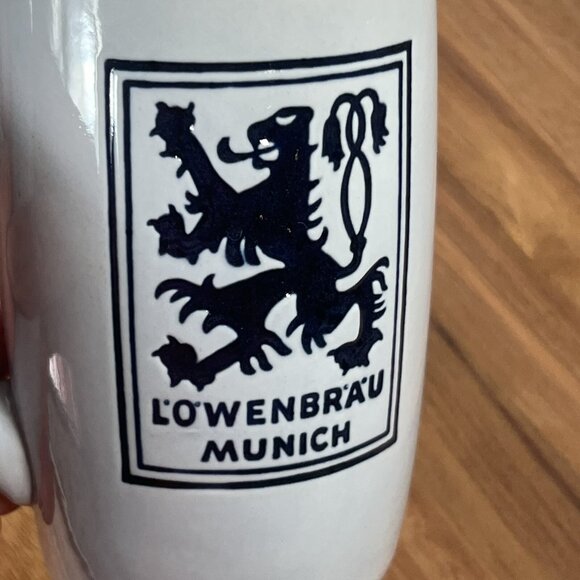 Vintage Lowenbrau Munich Cramarte 1970s German Beer Mug - Picture 9 of 11
